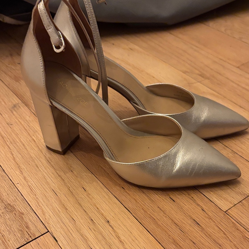 Rachel Zoe silver Ankle Strap Heels